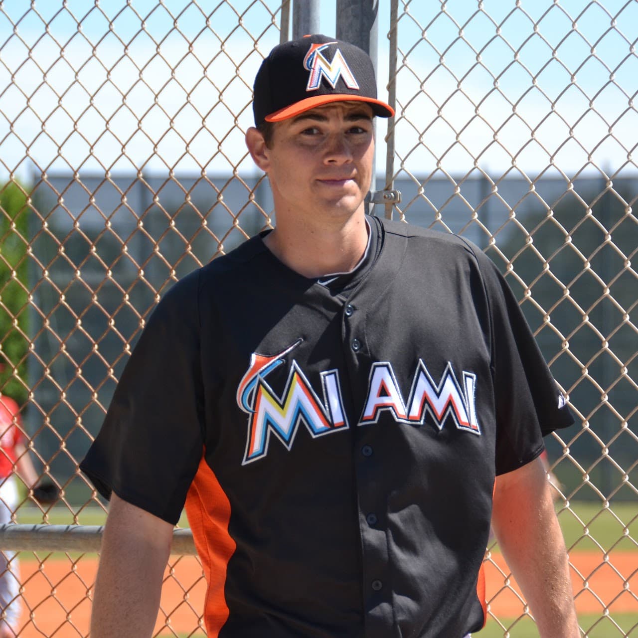 Matthew in a Miami Marlins uniform